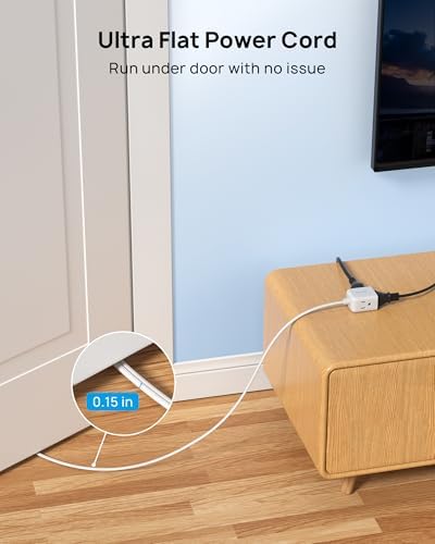 TROND 2 Prong to 3 Prong Extension Cord 10ft, Polarized Flat Plug, 3 AC - Image 5