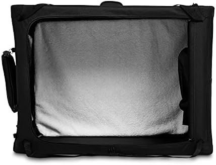 Amazon Basics Folding Portable Soft Pet Dog Crate Carrier Kennel, 42 x 31 x 31 inches, Black - Image 3