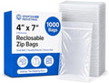 4” X 7” (1000 Count) 2 Mil Clear Reclosable Zip Plastic Poly Bags by SpartanIndustrial
