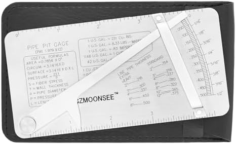Pipe Pit GAGE Stainless Steel Measuring Gauge Pipeline Mine Welding Inspection Ruler Weld Inspection Ruler by Unknown