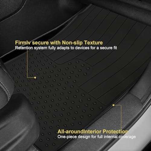 Car Floor Mats Custom Fit for Mini Cooper R56 2006-2013 Black Rubber Auto Liner Mats All Weather Protection Odorless - Image 4