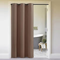 NICETOWN Sound Reducing Room Divider Curtain Screen Partition, Function Thermal Blackout Patio Door Curtain Panel, Sliding Door Insulated Curtain, Cappuccino, 5ft Wide x 11ft Long by NICETOWN