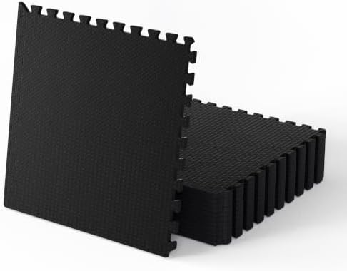Stepwaver 0.56" Thick 48 Sq Ft Rubber-Textured Gym Flooring for Home Gym by Stepwaver