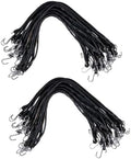 Mytee Products (100 Pcs) 30" EPDM Adjustable Tarp Bungee Straps w/S Hook -Water & UV Resistant - Tarp Straps Ideal for Secruing Tarps, Cargo, Motorcycle by MyteeProducts