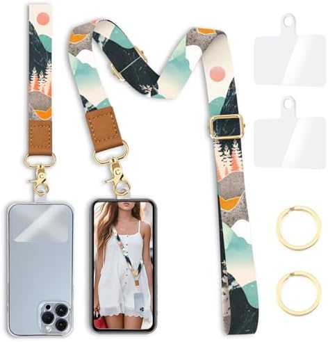 Yonlevres Phone Lanyard Crossbody Strap Wrist Neck Adjustable Women Sunrise by Yonlevres