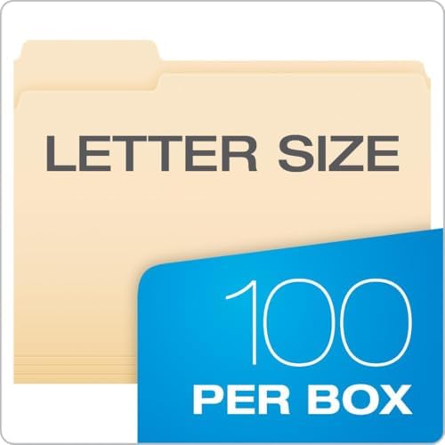 Pendaflex File Folders,Durable Manila Folders,Letter Size (8.5" x 11"),3 Top Tabs for Easy Labeling,Everyday Filing Essential for Offices,Classrooms&Home Document Organization,100 Count (Pack of 2) - Image 3