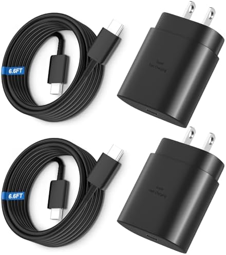 Super Fast Charger Type C, 25W USB C Wall Charger Fast Charging 6.6FT Cable by Vilive