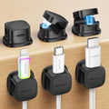 Rocoren 6‑Pack Magnetic 1s‑Lock Adhesive Cable Clips Cord Organizer by Rocoren