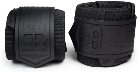 PR Personal Record Heavy Duty Premium Wrist Wraps, More Elasticity, Reinforced Stitching, Extra Wide Strap, Strong Thumb Loop, Larry Wheels Weightlifting Wraps - Image 2