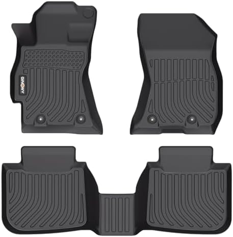 GINOWY-Floor Mats for Subaru Outback/Legacy 2015-2019 TPE Rubber All Weather Car Floor Mats Legacy Accessories Floor Liners Black by GINOWY