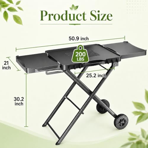 Hisencn 51 Inch Upgraded Grill Table Stand for Ninja Woodfire OG701&Pro XL - Image 2