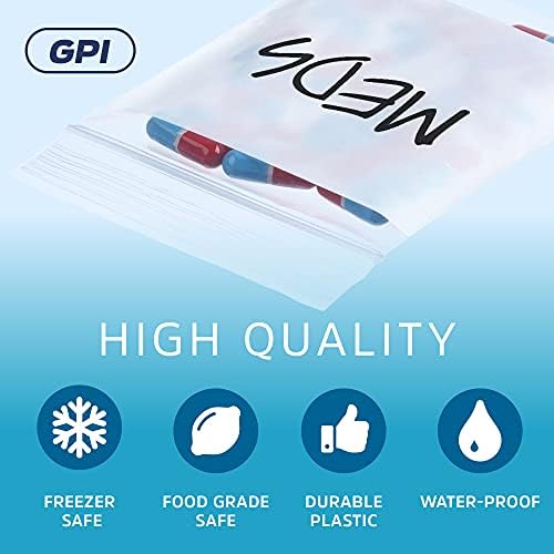 3" x 5" Zip Bags, 1000 Pack, 4 Mil Heavy Duty, Write with White Block, GPI - Image 3