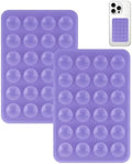 Yojaro 2 Pack Silicone Suction Phone Case Mount, Silicon Adhesive Smartphones Stand Sticky, Non Slip Suction Cup, Hands-Free Phone Accessories Holder for Selfies and Videos Purple by Yojaro