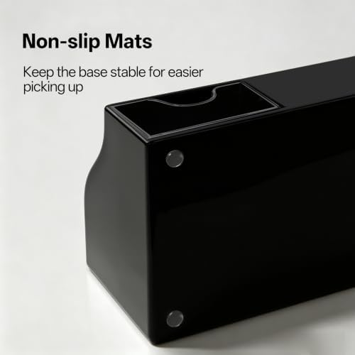 HBlife Acrylic Desk Organizer with Drawer, Pen & Pencil Holder, Multifunctional Desktop Caddy for Office Supply and Organization (Black) - Image 3