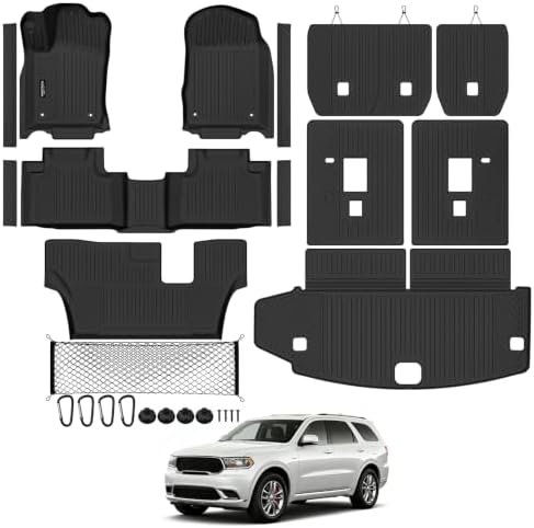 All Weather TPE Floor Mat Set for 2013-2015 Dodge Durango 7 Seats by TongamaAllWeatherFloorMats