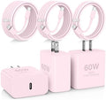 60W USB C Quick Wall Charger Block for Galaxy S26 Android Phones, 3Pack Super Fast Charger Adapter with Bulk 3/6/10FT Long USB C Charging Cable Cords for Samsung Galaxy S26+/S25/S24/S23 Ultra by Hzevn