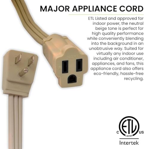 GoGreen Power Inc. (G-25620-4) 14/3 20' Appliance Extension Cord, Beige, 20ft, 4 Pack - Image 4
