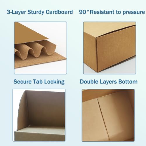 15 Pack 13x10x6 inches Brown Corrugated Shipping Boxes for Small Business - Image 4