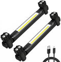 Ropelux Mechanic Work Light Bar with 2500LM 5200mAh Battery, Black 2 Pcs by Ropelux