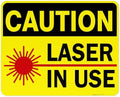 Laser in Use Sign, Caution Sign, by SigoSigns