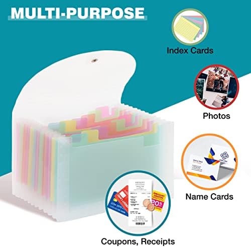 H4D Coupon Receipt Holder, 13 Pocket Accordion File Folder, 7 x 4.5, Color - Image 4