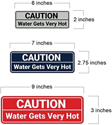 Standard Caution Water Gets Very Hot Sign (Black Gold) - Medium 10 Pack - Image 5