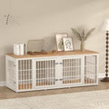 rehomerance 72" Heavy Duty Double Dog Crate Furniture for Large/Medium Dogs by Rehomerance