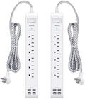 Mifaso 2 Pack Power Strip, 12FT Long Extension Cord, 1080J Surge Protector by Mifaso