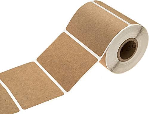 2" x 3" Brown Kraft Rectangle Color Code Labels / 250 Permanent Adhesive Write On Labels/Blank Kraft Stickers - Image 3