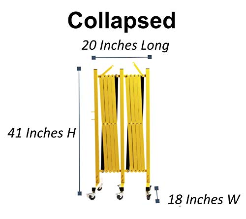 Trafford Industrial Expandable Metal Barricade, 16 Feet, Mobile Safety Barrier - Image 9