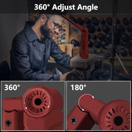 Working Light Portable, Rechargeable Work Lights with Magnetic Base Hanging Hook,360° Rotate 5 Modes,COB LED 800 Lumens Foldable Inspection Light for Car Repair, Grill and Outdoor Use(2pack) - Image 3