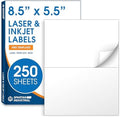 8.5" X 5.5" Matte White Printable Half Sheet Shipping Labels by SpartanIndustrial
