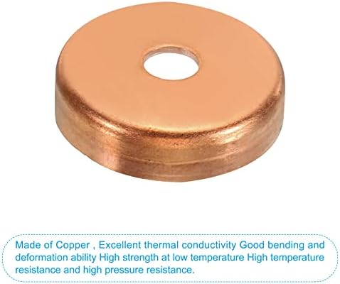 PATIKIL 1" Copper End Cap with 1/4" Hole, 10 Pcs Pipe Fitting Sweat Plug Connection for Water Pipe Plumbing, HVAC, Refrigeration System - Image 4