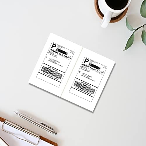 Shipping Labels with Self Adhesive, Square Corner, for Laser & Inkjet Printers, 8.5 x 5.5 Inches, White, Pack of 1000 Labels - Image 5