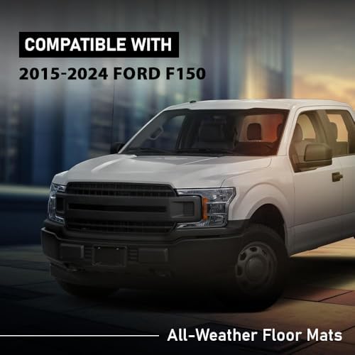 G-PLUS Floor Mats & Cargo Liner 2PCS Fit 2015-2025 Ford F150 Super Crew - Image 2