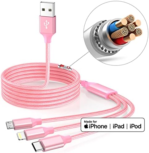Multi Charging Cable 4ft 3Pack 3 in 1 Charger Cord, Multiple Rapid Cable - Image 5