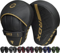 RDX Boxing Pads Curved Focus Mitts, Maya Hide Leather Kara Hook and jab Training Pads, Adjustable Strap Ventilated, MMA Muay Thai Kickboxing Coaching Martial Arts Punching Hand Target Strike Shield by RDX