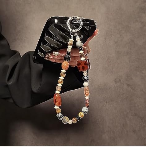 Leopard Print Phone Charm Amber Phone Wrist Strap for Women - Image 6