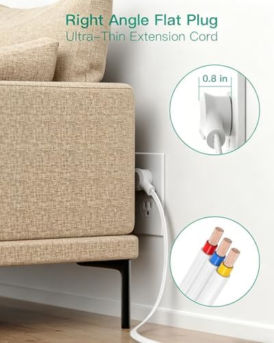 Surge Protector Power Strip, 12 Widely Spaced Multi Outlets, Wall Mount - Image 6