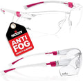 NoCry Clear Safety Glasses for Women with Adjustable Frames — Anti Fog Safety Glasses with 100% UV Protection & Scratch Resistance, ANSI Z87.1 Rated — Perfect Safety Goggles for Women, Nursing Goggles by NoCry