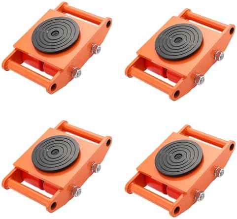 Machinery Skates, Heavy Duty Industrial Rollers w/Non-Marring Wheels for Factory, Warehouse, Workshop by Unknown
