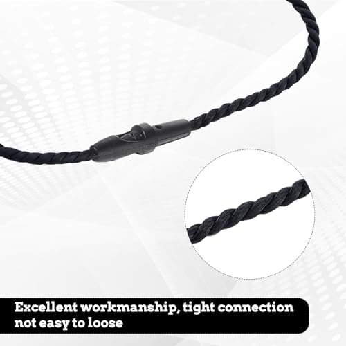 200Pcs 7.8 Inch/20cm Cotton Hang Tag String Fasteners, Hanging Rope Snap Lock Pin Loop Fastener Hook Ties Plastic Tags Ties for Clothes Tag, Price Tags, Shoes Snap Lock, Luggage Label (Black) - Image 6