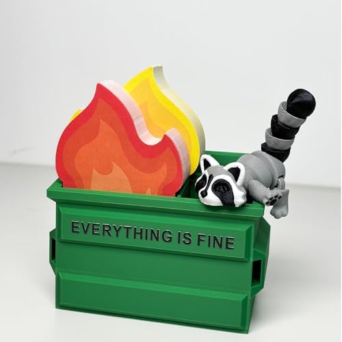 Funny Garbage Can Fire Pen Holder 300 Sticky Notes -Gag Gifts for Coworkers - Image 6