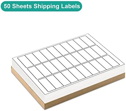 MFLABEL 1" x 2-5/8" Address Labels for Laser & Inkjet Printers 15,00 White Shipping Stickers(50Sheets,30/Sheet)+48 Free Fragile Stickers | Easy to Peel,Mailing Labels for Packages, Shipping - Image 3