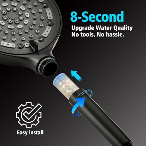 SUMERAIN Matte Black Shower System with High Flow Tub Spout - Image 4