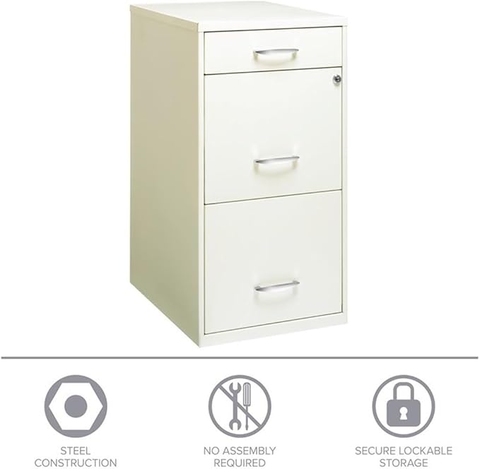 Scranton & Co Set of 2 18" D 3-Drawer Metal Filing Cabinet - Image 9
