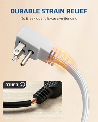 DEWENWILS 3FT Extension Cord, 3-Prong Flat Plug, 14/3, SPT-3, 2 Pack - Image 6