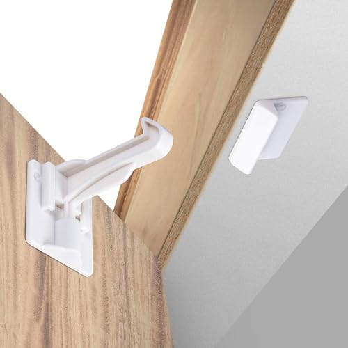 Upgraded Invisible Baby Proofing Cabinet Latch Locks (10 Pack) - No Drilling or Tools Required for Installation, Works with Most Cabinets and Drawers, Works with Countertop Overhangs, Highly Secure by BennyBradleys