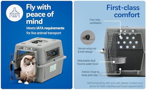 Petmate Sky Kennel for Air Travel, 40in Dog Crate for Pets 70 to 90lbs - Image 3