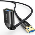 AINOPE 2 Pack USB Extensions Cable High Speed USB 3.0 Extension Cord Type A Male to Female Sturdy Braided Material Fast Data Transfer Compatible with USB Keyboard,Mouse,Flash Drive,Black,3.3FT+3.3FT by AINOPE10yearsforphoneaccessories